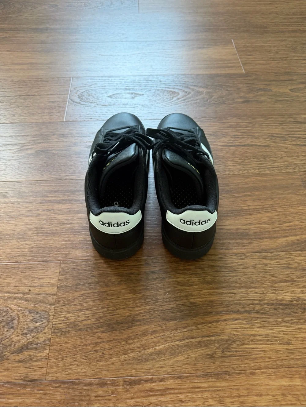 adidas Black Sneakers with White Stripes